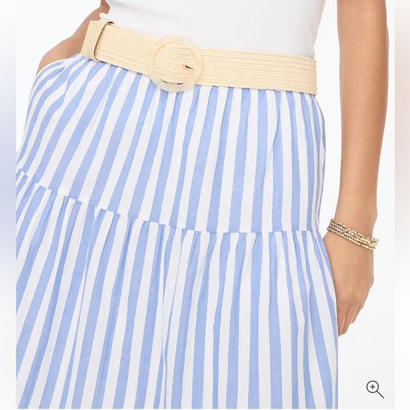 J. Crew Striped Blue and White Women's Skirt 2x NWT - Picture 4 of 9